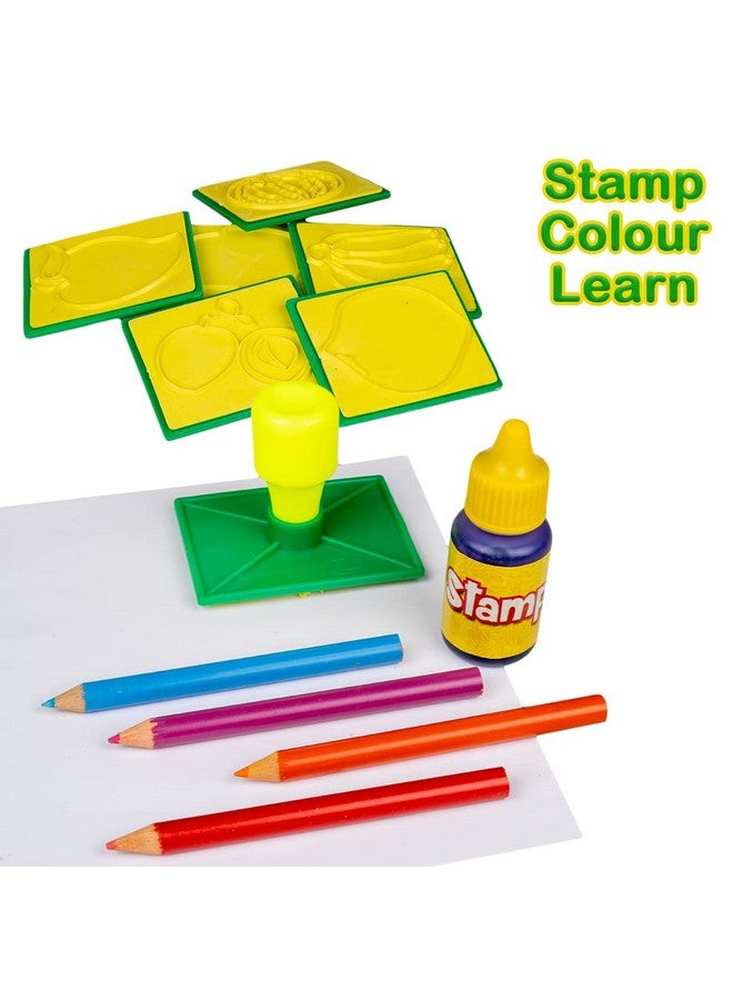 Ratna's Educational Art & Craft Stamp Art Fruit Small with 6 Different Fruit Stamps for Kids Ages 3+ - Image 3