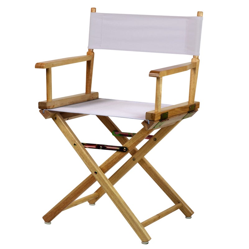 Casual Home 18 Directors Chair Natural Frame with White Canvas