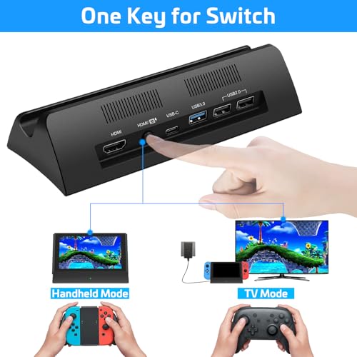 KEKUCULL TV Docking Station for Switch,Docking Station with 4K 1080P HDMI and USB 3.0 Port,Replacement for Official Switch Dock(Not for Switch2 and Not Included Cable) - Image 4