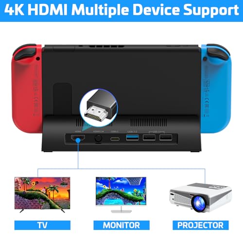 KEKUCULL TV Docking Station for Switch,Docking Station with 4K 1080P HDMI and USB 3.0 Port,Replacement for Official Switch Dock(Not for Switch2 and Not Included Cable) - Image 3