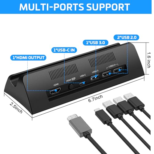KEKUCULL TV Docking Station for Switch,Docking Station with 4K 1080P HDMI and USB 3.0 Port,Replacement for Official Switch Dock(Not for Switch2 and Not Included Cable) - Image 2