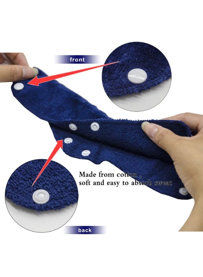 15 PCS Cotton Washable Hard Helmet Sweatband, Sweat Absorbent Terry Sweatband with Lining Snap, Hard Helmet Accessory - Image 3