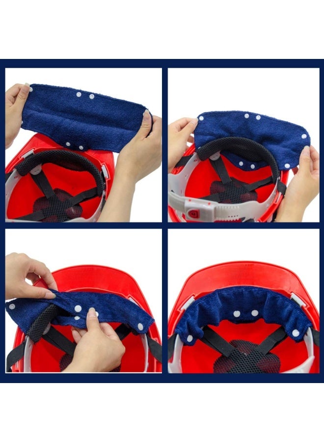 15 PCS Cotton Washable Hard Helmet Sweatband, Sweat Absorbent Terry Sweatband with Lining Snap, Hard Helmet Accessory - Image 4