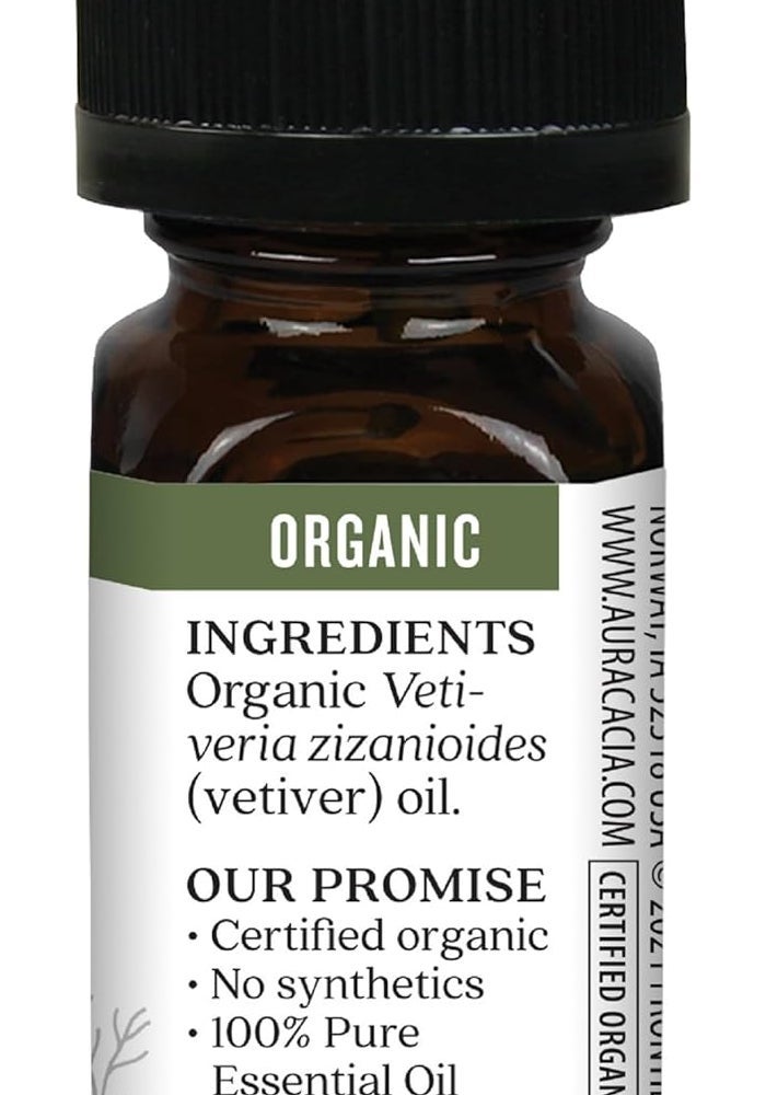 Aura Cacia Organic Vetiver Essential Oil - 0.25 Fluid Ounce - Image 5