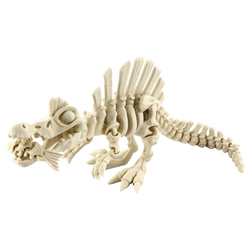 PowerTRC 3D Printed Skeleton Spinosaurus Prehistoric Collectible Articulating Dinosaur 3D Figurine Desk Decoration for Teens and Adults Made in USA - Image 1