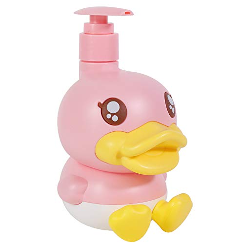 PURITY BABE Cute Soap Dispenser for Kids Gift,Bathroom Kitchen Countertop Vanity Top Dispenser fit Body Lotion Shampoo Shower Hand Sanitizer Animal Pink B Duck Themed Soap Bottle with Pump Bath Accessories - Image 2