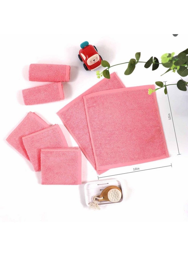 JEFFSUN Baby Washcloths 6 Pack 10X10 Inch Heavenly Soft Wash Cloths For Face And Body Gentle & Safe Pink Face Towels On Sensitive Skin Baby Registry Shower Gifts For Newborn Kids Toddlers Children - Image 5