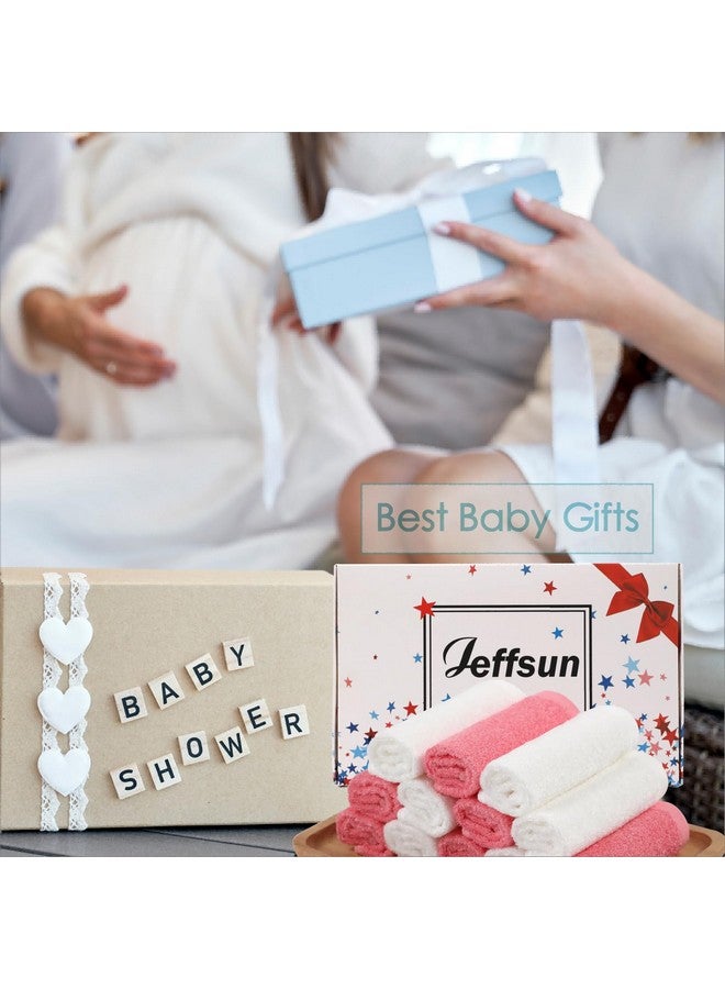 JEFFSUN Baby Washcloths 6 Pack 10X10 Inch Heavenly Soft Wash Cloths For Face And Body Gentle & Safe Pink Face Towels On Sensitive Skin Baby Registry Shower Gifts For Newborn Kids Toddlers Children - Image 4
