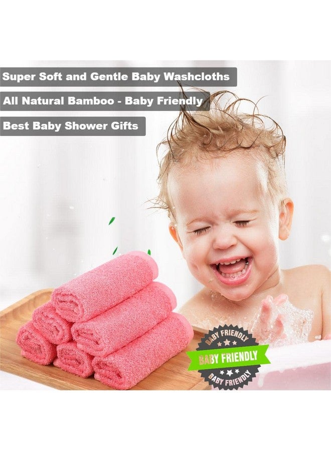 JEFFSUN Baby Washcloths 6 Pack 10X10 Inch Heavenly Soft Wash Cloths For Face And Body Gentle & Safe Pink Face Towels On Sensitive Skin Baby Registry Shower Gifts For Newborn Kids Toddlers Children - Image 3