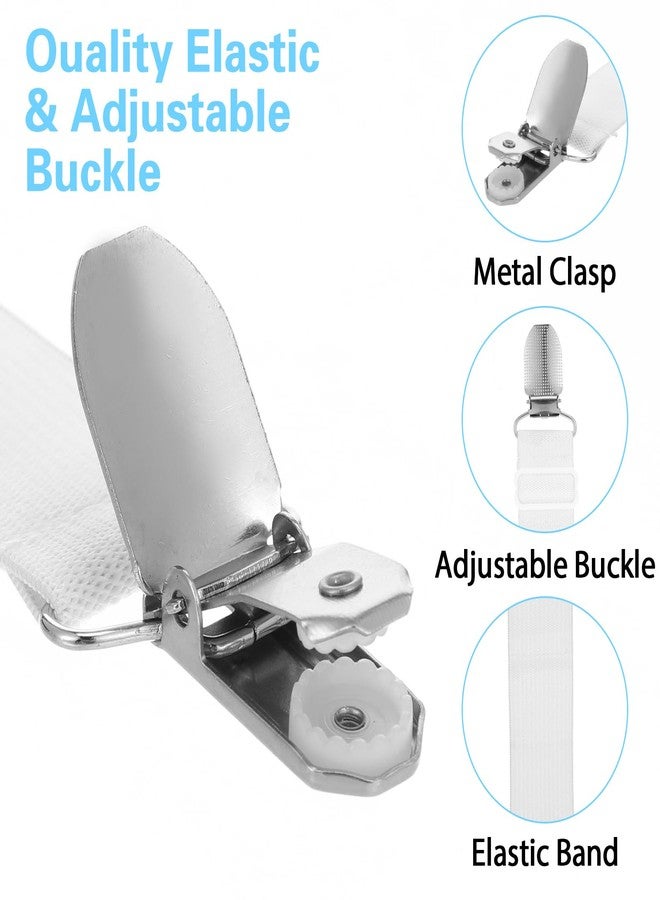 Sibba Ironing Board Cover Fasteners Binding 4 PC Elastic Straps Clips Keep Cushions From Sliding Sheet Fitted Suspenders Holders For Corners Couch Cover Stays Bands Garter Clamps Strap End Binding Tightener - Image 3