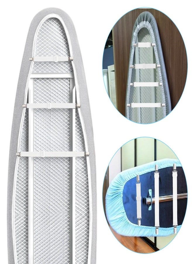 Sibba Ironing Board Cover Fasteners Binding 4 PC Elastic Straps Clips Keep Cushions From Sliding Sheet Fitted Suspenders Holders For Corners Couch Cover Stays Bands Garter Clamps Strap End Binding Tightener - Image 5