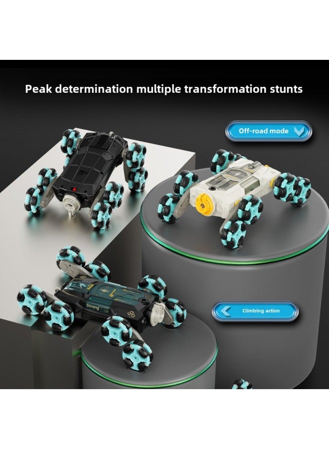 Loquat Special For Eight-wheel Stunt Car Spray Light Music Swing Arm Dump Drift Climbing Remote Control Car Children's Toys-Color:Technology White - Eight-wheel Spray Swing Arm Stunt Car (single Remote Con - Image 3