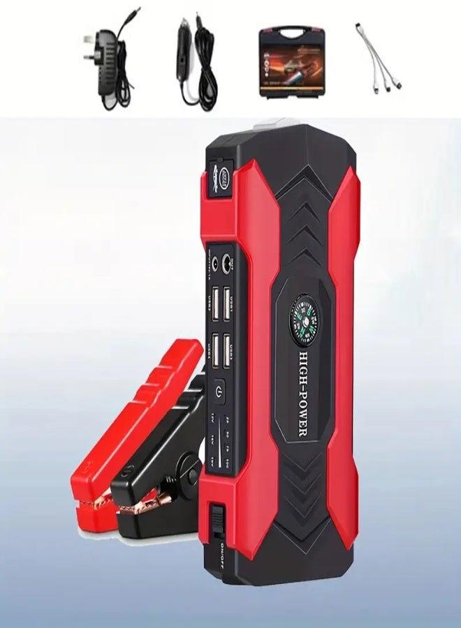 ارواق جهاز بدء تشغيل السيارة، بطارية 28000 مللي أمبير/ساعة، مقاومة للماء، جهاز بدء تشغيل محمول بقوة 200 واط، 12 فولت/1 أمبير، إضاءة LED - Image 1