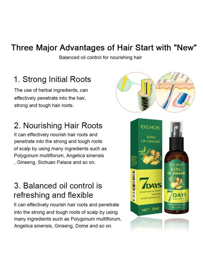 EELHOE Ginger Hair Spray Gentle Nourishing Hair Roots Hair Smooth Hair Moisturizing Hair Care Spray - Image 3