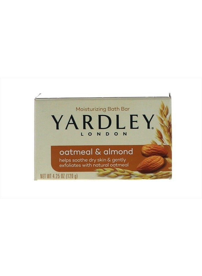 Yardley Oatmeal Almond Bath Bar 4oz - Pack of 2 - Image 1