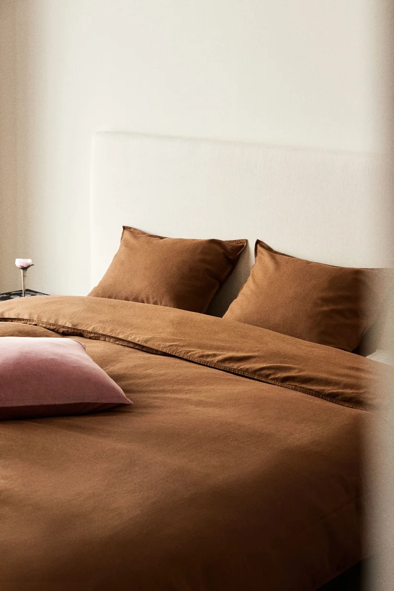 H&M Linen-blend double/king size duvet cover set
