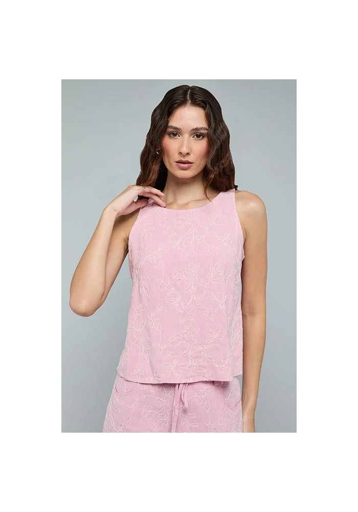 R&b Embroidered Sleeveless Top