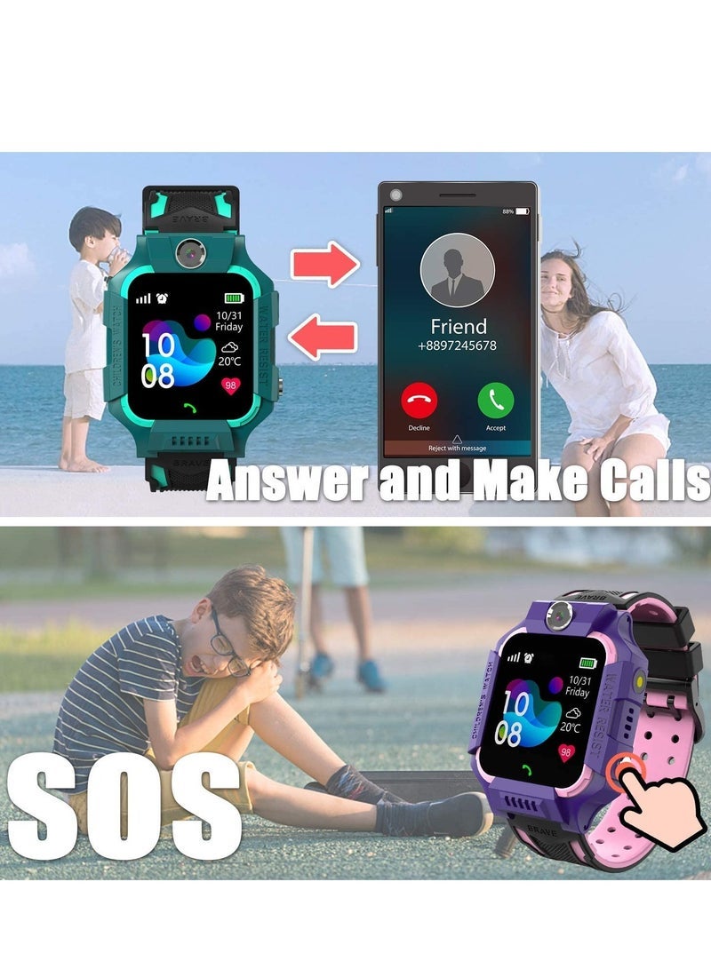 Gravity Q19 New Children's Positioning Student Factory Outlet Smart Watch Phone (Dark Blue) - Image 2