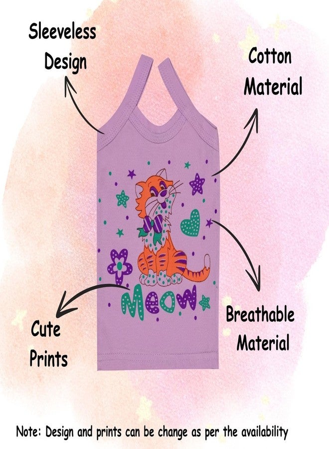 TIXY Set of 6 Sleevless Camisoles and 6 Bloomers for Baby Girls and Kids | Soft and Comfortable Cotton | Stylish and Cute Designs (Multicolor) - Image 3