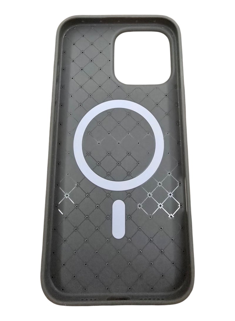 جراب لهاتف 16برو ماكس ، مصنوع من نسيج كامل، ملمس الجلد، أداة مبتكرة تجمع بين الحماية القصوى والتصميم الأنيق، باستخدام مواد عالية الجودة وتقنيات متقدمة، اللون: (رمادي) - Image 2