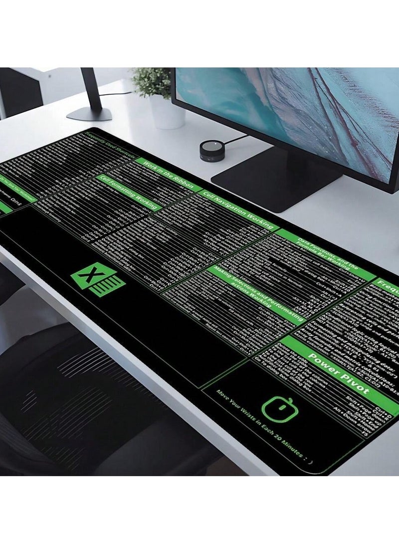 ماوس باد  بتصميم اختصارات اكسل ، مقاس 900x400 ملم - Image 1