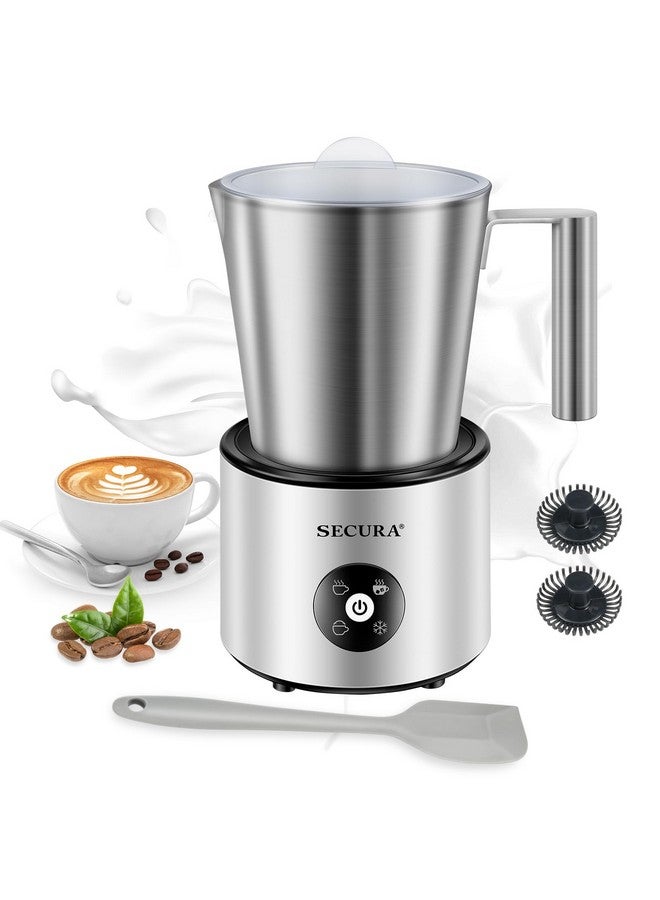 Secura Secura 4-in-1 Automatic Milk Frother, 17oz Teflon-Free Stainless Steel Jug, Hot/Cold Foam Maker & Milk Warmer for Latte, Cappuccino, Macchiato, Hot Chocolate, Includes Silicone Spatula & 2 Whisks  - Image 1