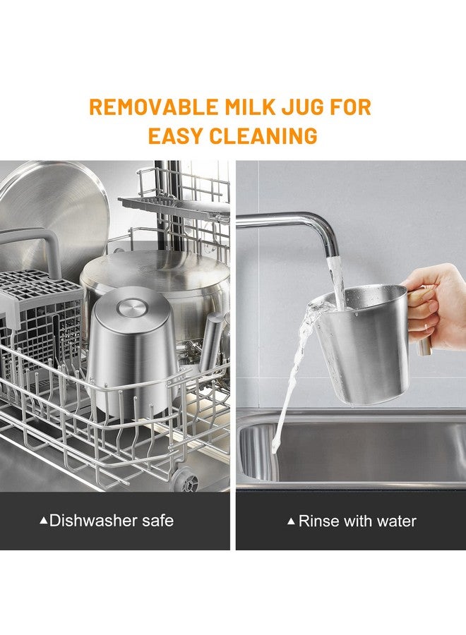 Secura Secura 4-in-1 Automatic Milk Frother, 17oz Teflon-Free Stainless Steel Jug, Hot/Cold Foam Maker & Milk Warmer for Latte, Cappuccino, Macchiato, Hot Chocolate, Includes Silicone Spatula & 2 Whisks  - Image 5