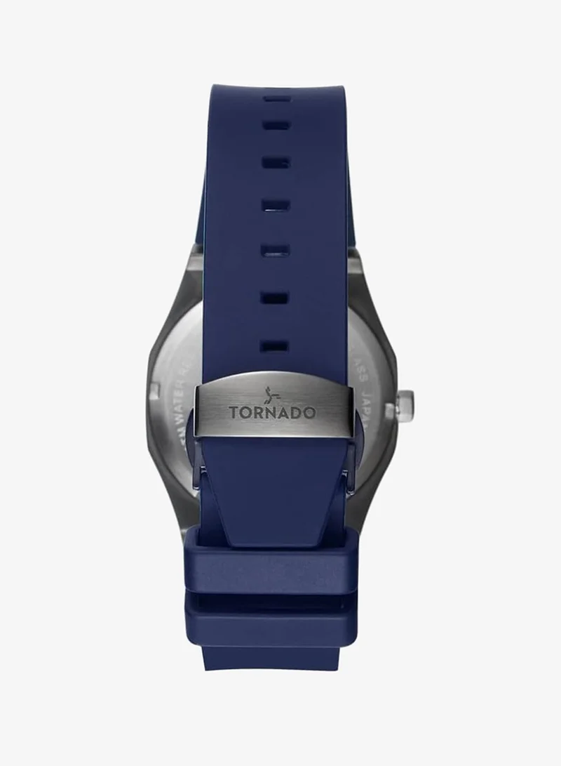 Tornado Blue Men's High Quality Flexible And Durable Silicone 3H with date Display Watch T22002-XSNN - 40mm mm for Men | Best Price UAE