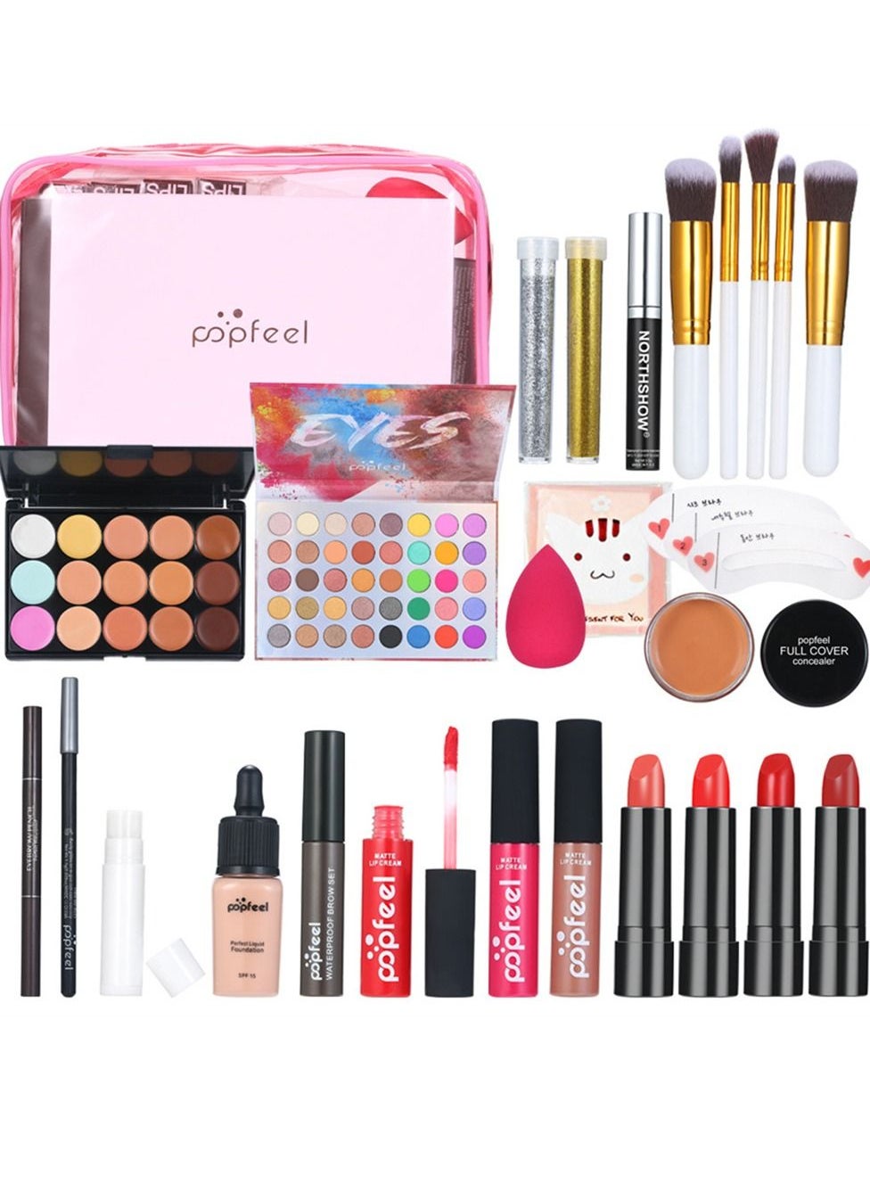 26pcs/set Makeup Kit Full Cosmetics Combination With Makeup Bag 