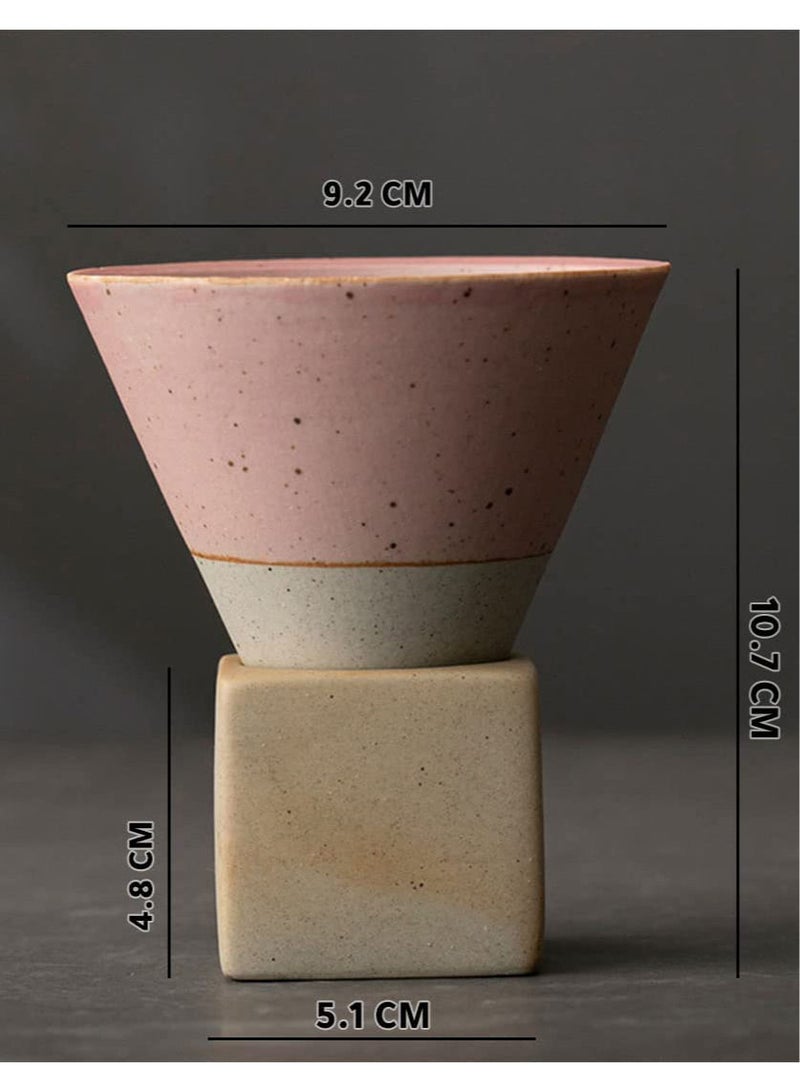 MIBRU Coffee ceramic cup with holder white 150ml Coffee Cup Perfect For Cup or Mug Lovers - Image 2