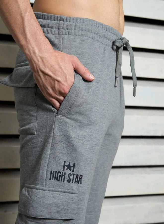 HIGH STAR Straight Fit Panel Print Cargo Pants by Styli