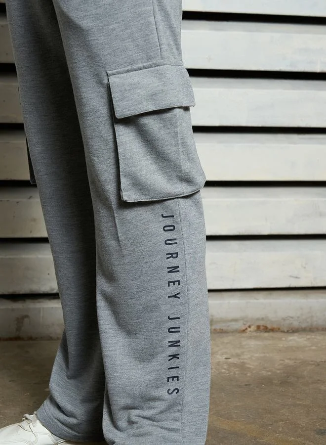 HIGH STAR Straight Fit Panel Print Cargo Pants by Styli