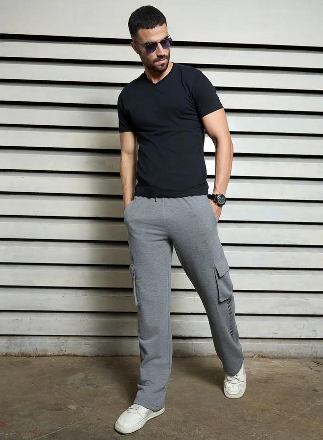HIGH STAR Straight Fit Panel Print Cargo Pants by Styli