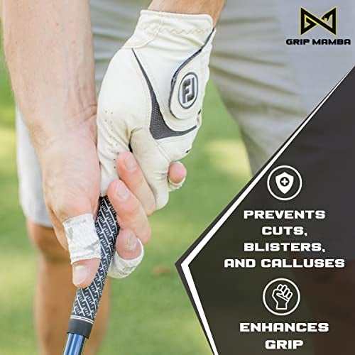 Grip Mamba Elastic Athletic Finger Tape 1Wide wPremium Adhesive Protects Hand Thumb Fingers Enhances Grip Sleeve Blister Wrap for Sports Golf Tennis Basketball Pickleball White 6 ROLLS - Image 5