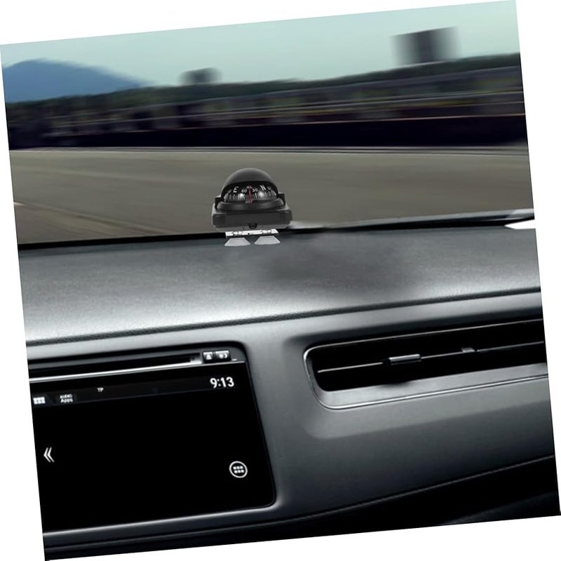 بوصلة سيارة عالية الدقة كرة قابلة للتعديل للوحة القيادة للسيارة والقارب والشاحنة باللون الأسود - Image 5