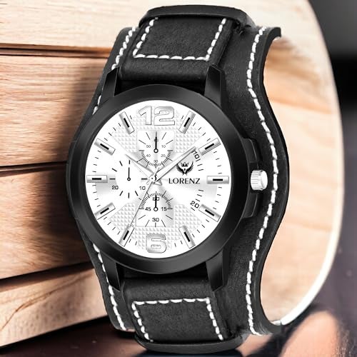 LORENZ Two-in-one Detachable Bracelet Strap Analogue Watch for Men | Watch for Boys (Black) | MK-4026R - Image 3