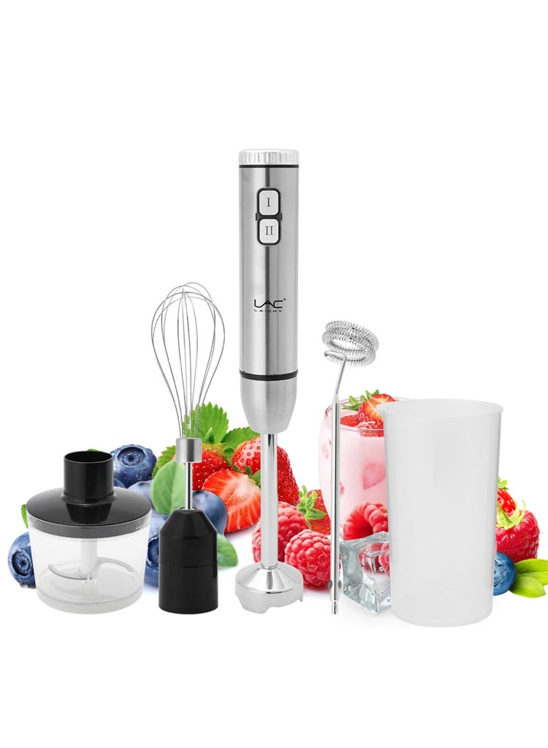 لاك لايش خلاط 5 في 1 ، 1000 واط ، 2 سرعة مع مفرمة طعام 500 مل ، حاوية 600 مل ، لصلصات العصائر حساء الطعام - Image 1