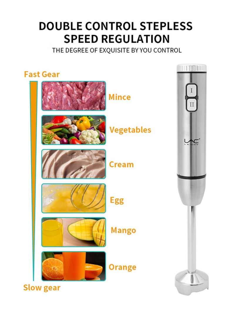 لاك لايش خلاط 5 في 1 ، 1000 واط ، 2 سرعة مع مفرمة طعام 500 مل ، حاوية 600 مل ، لصلصات العصائر حساء الطعام - Image 5