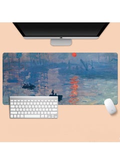 Y&D Van Gogh'S Oil And Landscape Paintings Gaming Mouse Pad Extended Large Mat Desk Pad Stitched Edges Mousepad Long Mouse Pad And Non-Slip Rubber Base Mice Pad 800X300X4mm 