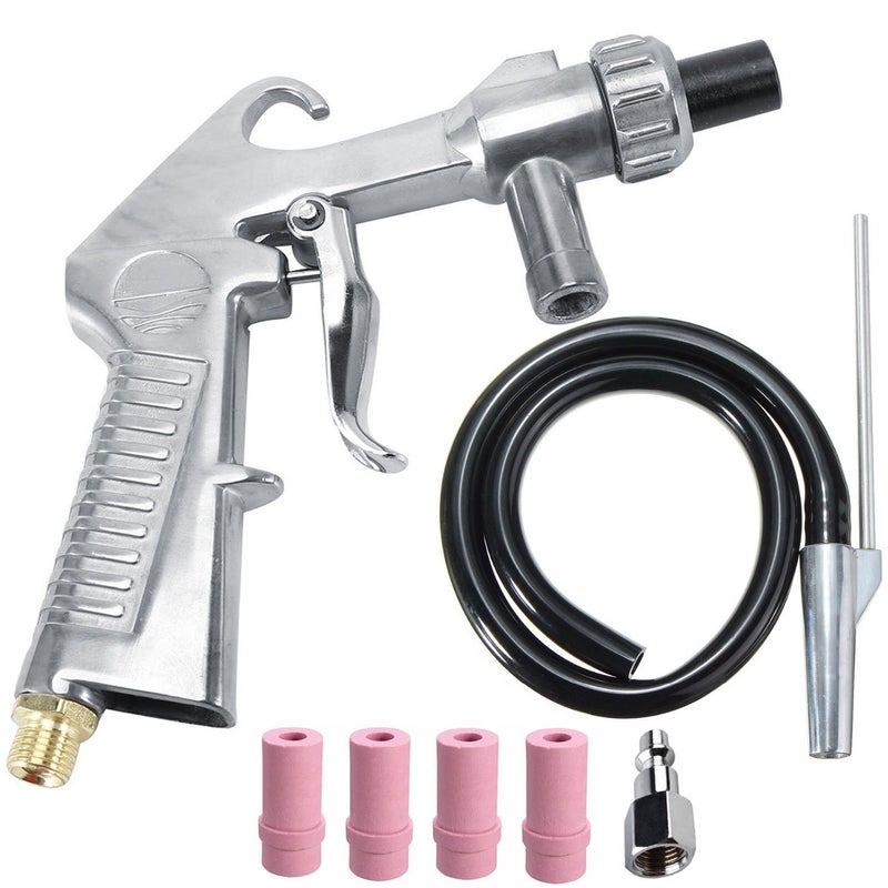 Wogoboo Sand Blaster Kit Blasting Shot Sandblaster Siphon Feed Gun Nozzle Rust Remove Abrasive Sand Blasting for Sandblast Cabinets - Image 1