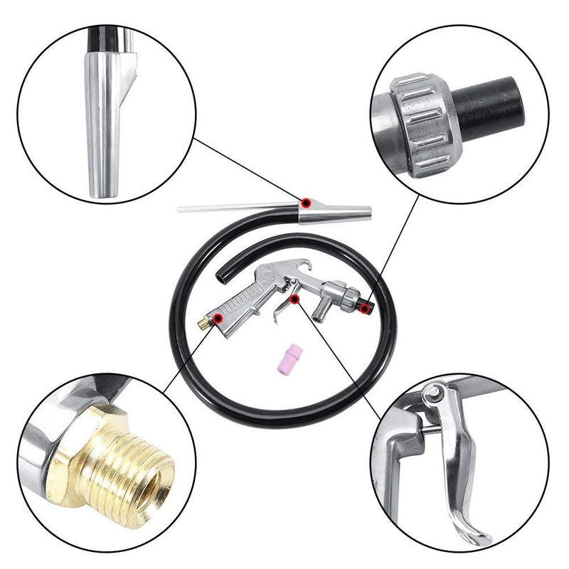 Wogoboo Sand Blaster Kit Blasting Shot Sandblaster Siphon Feed Gun Nozzle Rust Remove Abrasive Sand Blasting for Sandblast Cabinets - Image 3