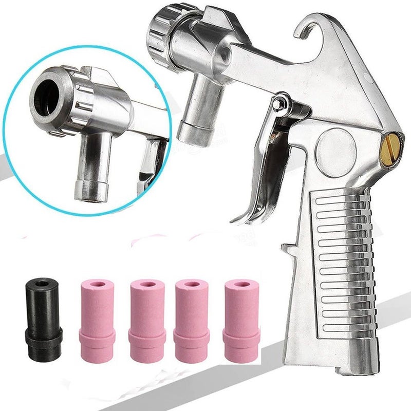 Wogoboo Sand Blaster Kit Blasting Shot Sandblaster Siphon Feed Gun Nozzle Rust Remove Abrasive Sand Blasting for Sandblast Cabinets - Image 2
