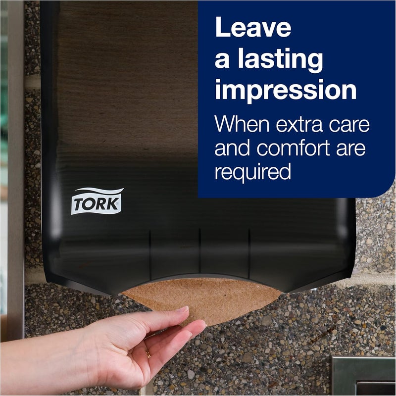 Tork Tork Multifold Hand Towel Natural 100 recycled FSC certified Compatible with H2 Dispensers 16 packs x 250 sheets MK520A  - Image 4