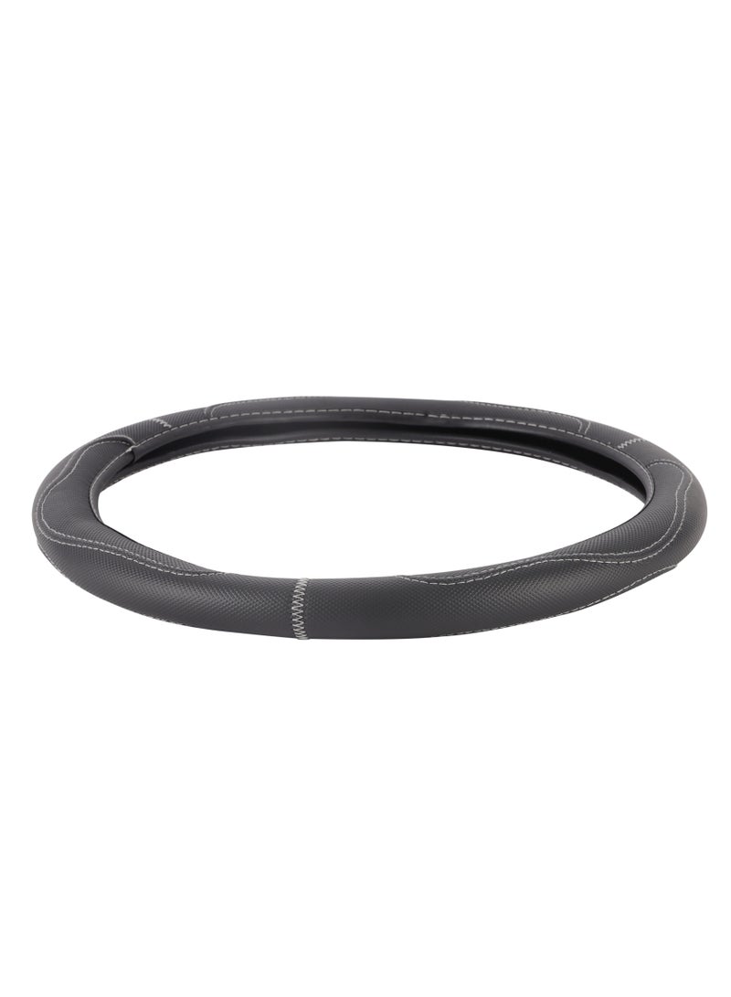 Epsilon Steering Wheel Cover- EPS1233 Size: M With Leather Touch for Improved Control and Grip Perfect for Protecting your Steering Wheel From Cracking and Peeling Black  - Image 3