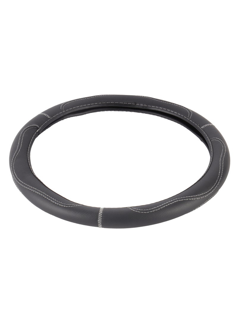 Epsilon Steering Wheel Cover- EPS1233 Size: M With Leather Touch for Improved Control and Grip Perfect for Protecting your Steering Wheel From Cracking and Peeling Black  - Image 4