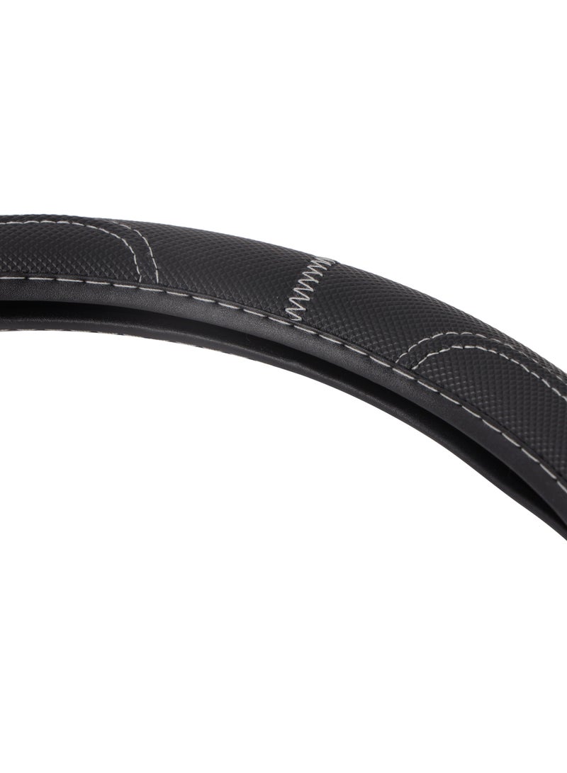 Epsilon Steering Wheel Cover- EPS1233 Size: M With Leather Touch for Improved Control and Grip Perfect for Protecting your Steering Wheel From Cracking and Peeling Black  - Image 5