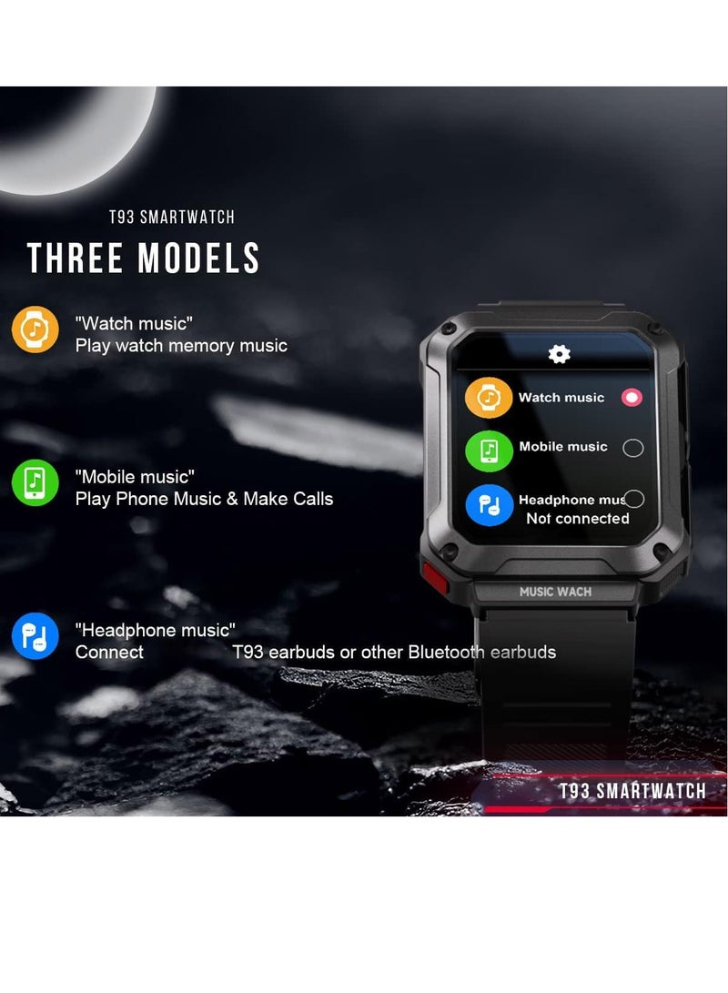 SOLARAE Smart Watch with Earbuds,Watch Buds Smartwatch,3 in 1 Smart Watch Buit-in 4GB Memory,1.96" Smartwatches (Call Receive/Dial), Waterproof, Recording, Sleep Monitor, Fitness Tracker for iOS Android - Image 3