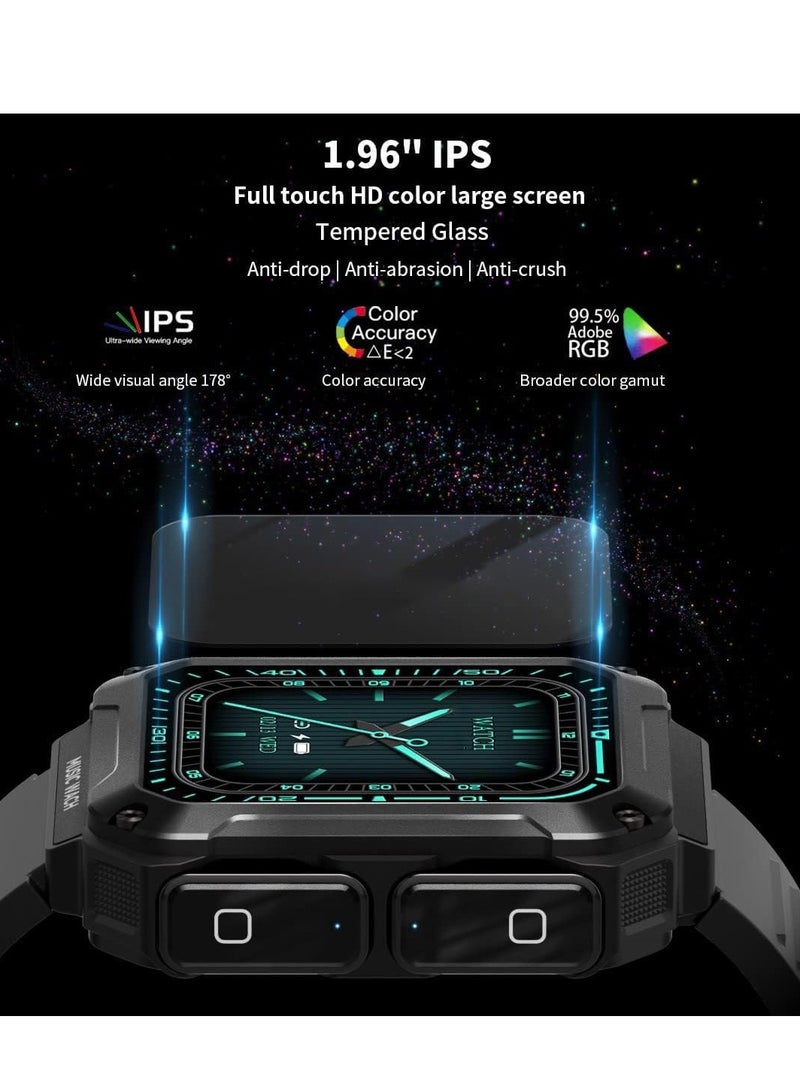 SOLARAE Smart Watch with Earbuds,Watch Buds Smartwatch,3 in 1 Smart Watch Buit-in 4GB Memory,1.96" Smartwatches (Call Receive/Dial), Waterproof, Recording, Sleep Monitor, Fitness Tracker for iOS Android - Image 4