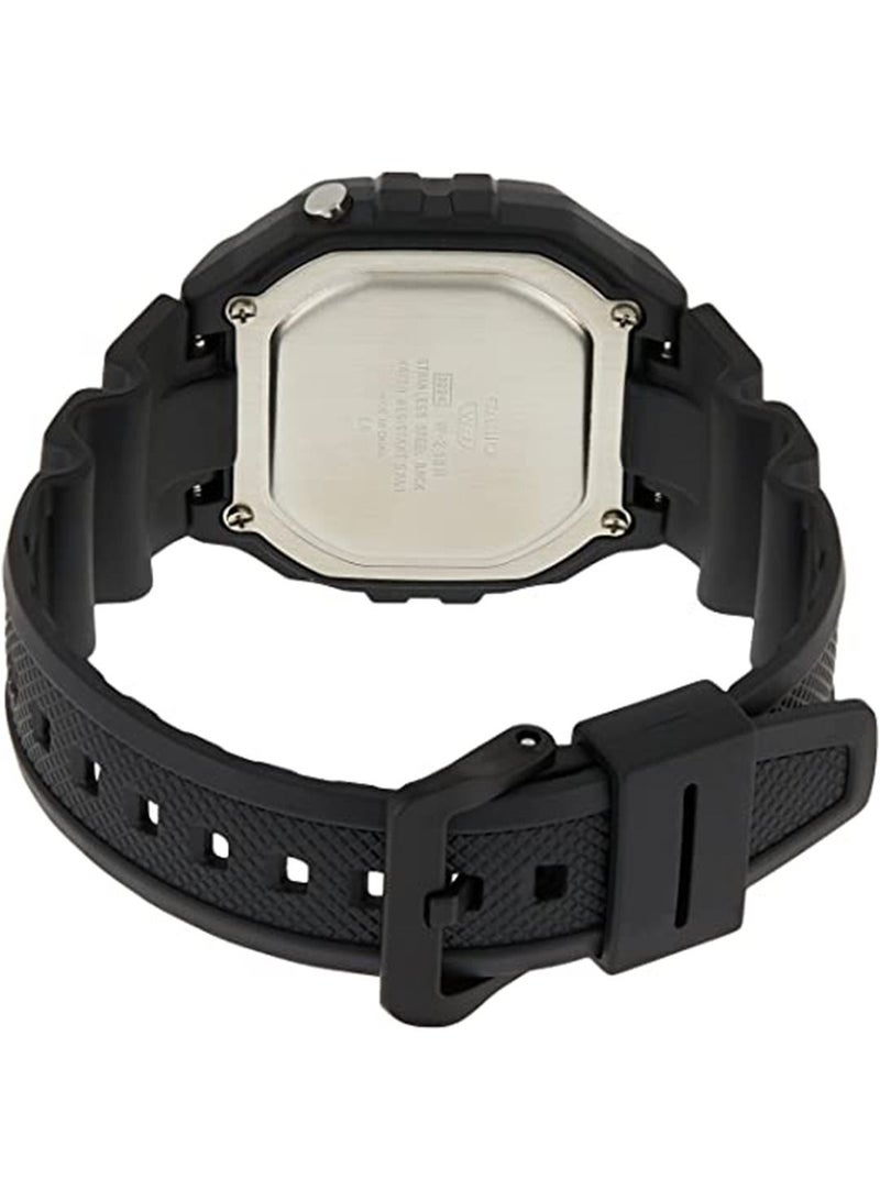 CASIO Men's Youth Series Water Resistant Digital Watch W-218H-1AVDF - 25 mm - Black - Image 2
