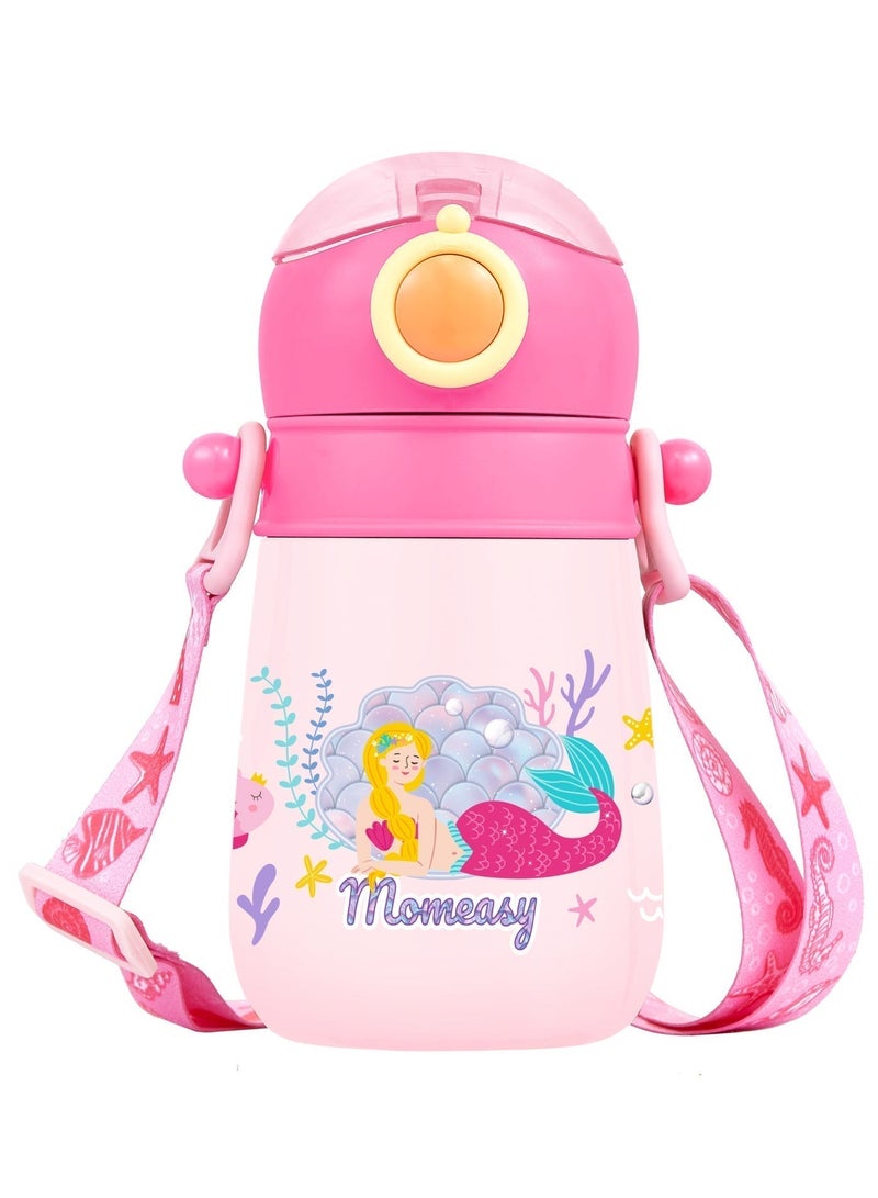Momeasy 420ml Stainless Steel Insulated Straw Cup 6M+ - Image 1